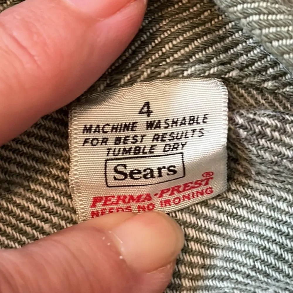 Vintage 70s‎ Sears green denim jean jacket/pants & matching western shirt